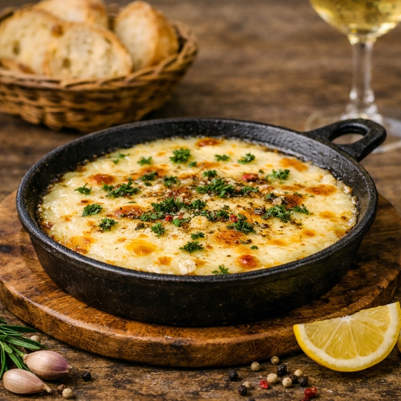 Queso provolone al horno